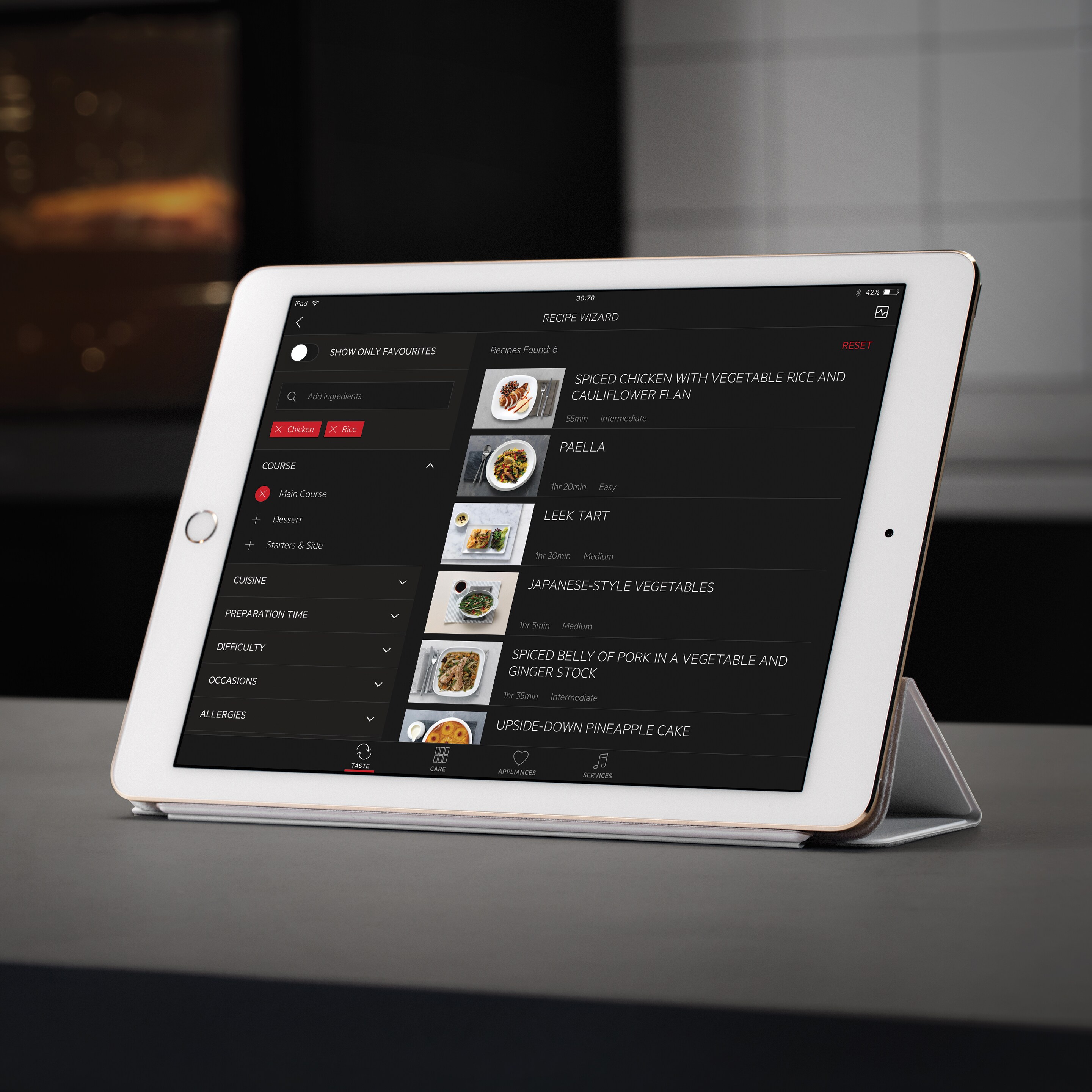 Приложение My AEG на iPad