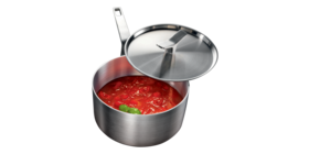 Каструля-соусниця з колекції Gourmet з фруктами, що тушкуються всередині
